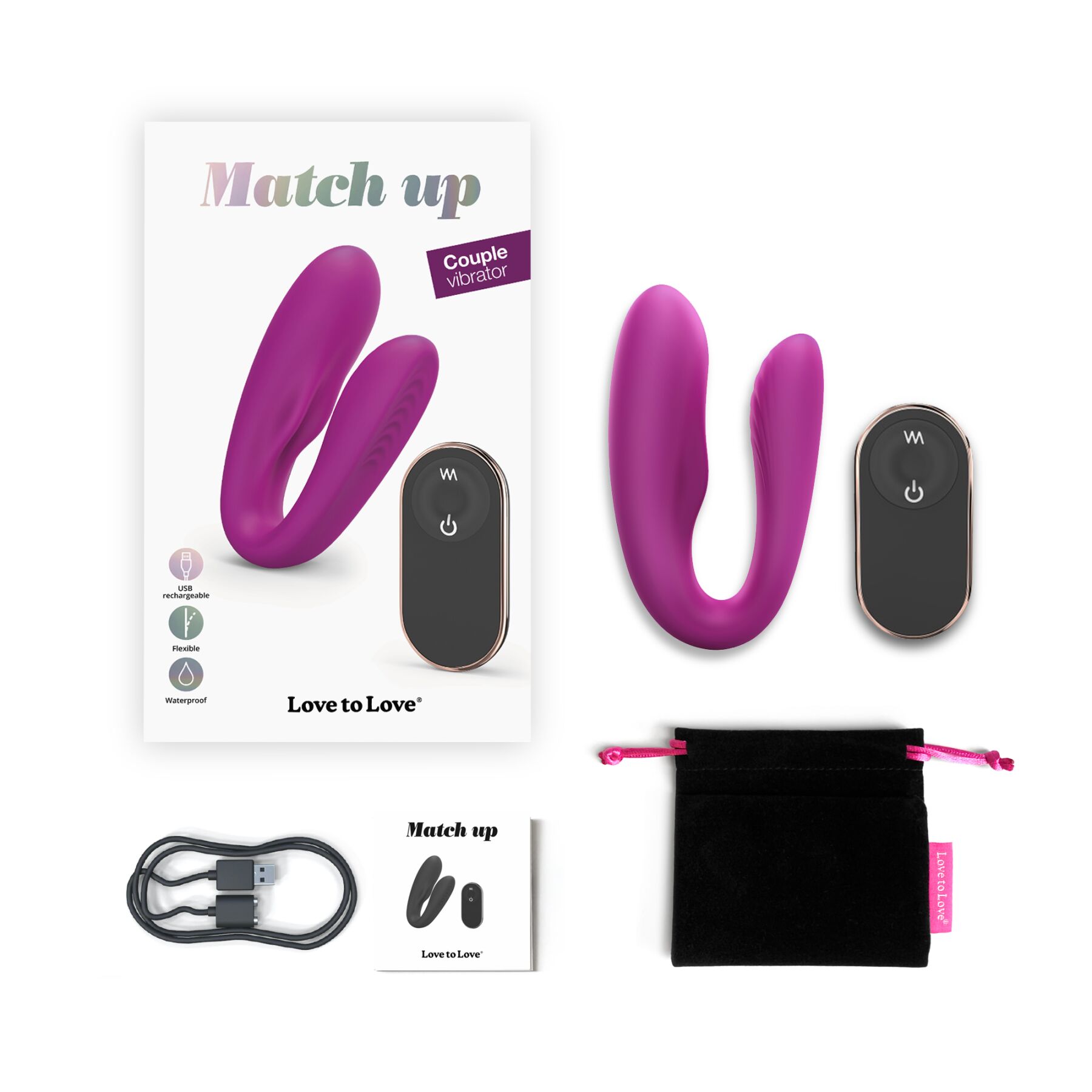 Вібратор для пар Love To Love MATCH UP з пультом - SWEET ORCHID