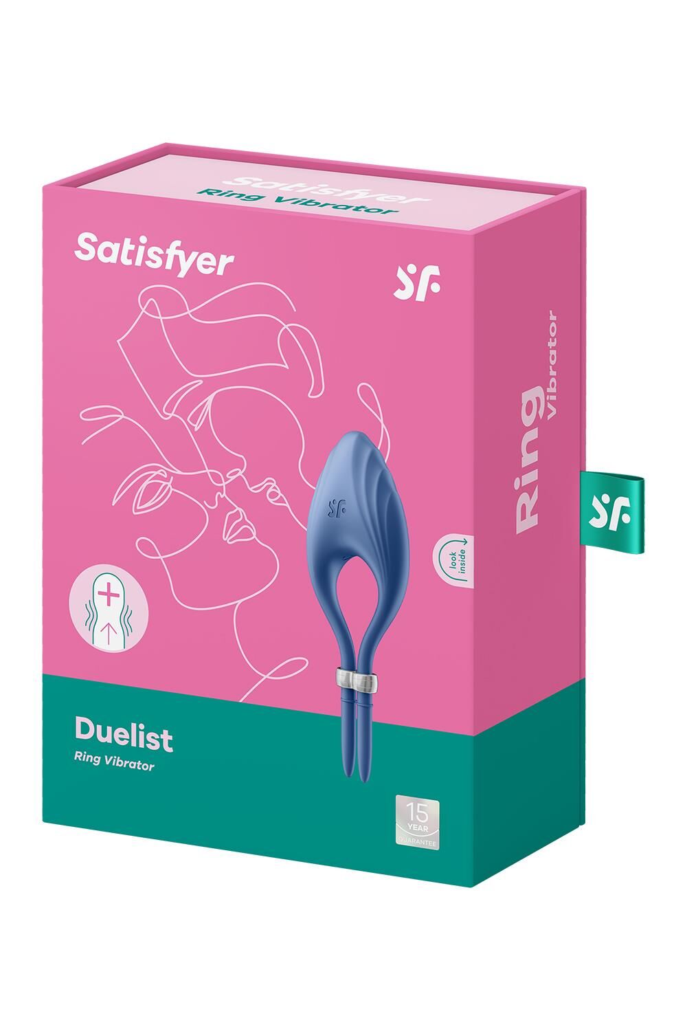 Віброкільце Satisfyer Duelist Blue, 10 режимів, водонепроникне