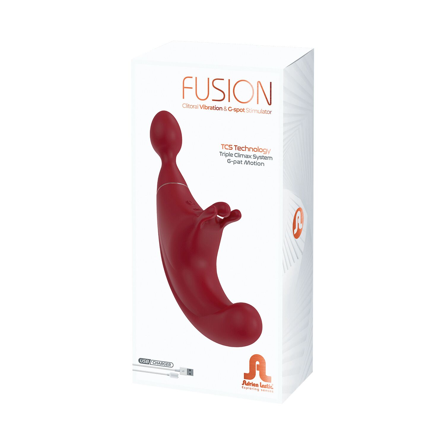 Супервібромасажер Adrien Lastic Fusion 3в1 з вібрацією та пульсацією