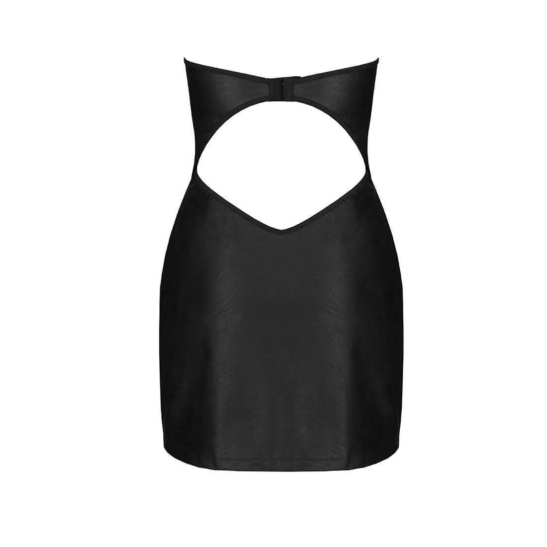 Мінісукня з екошкіри Passion CELINE CHEMISE XXL/XXXL, чорна