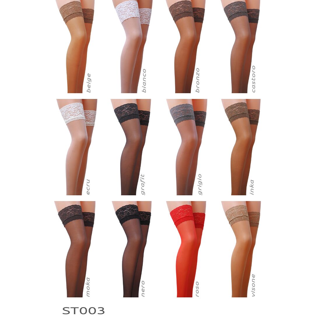 Панчохи Passion ST003 3/4 beige з ажурною резинкою, 20 den