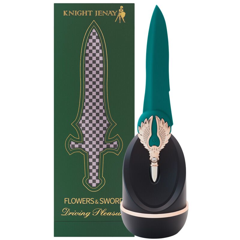 Вібратор Knight Jenay FLOWERS & SWORD із маскою та стрічкою
