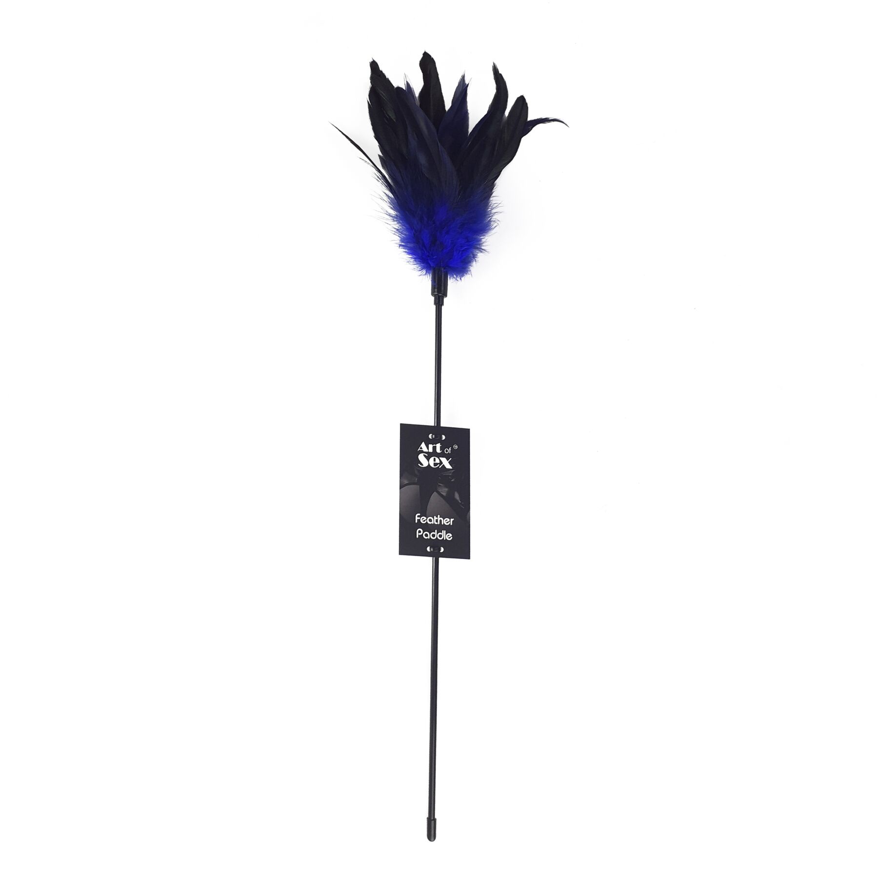 Лоскітка з пером півня Art of Sex, синя – Feather Paddle