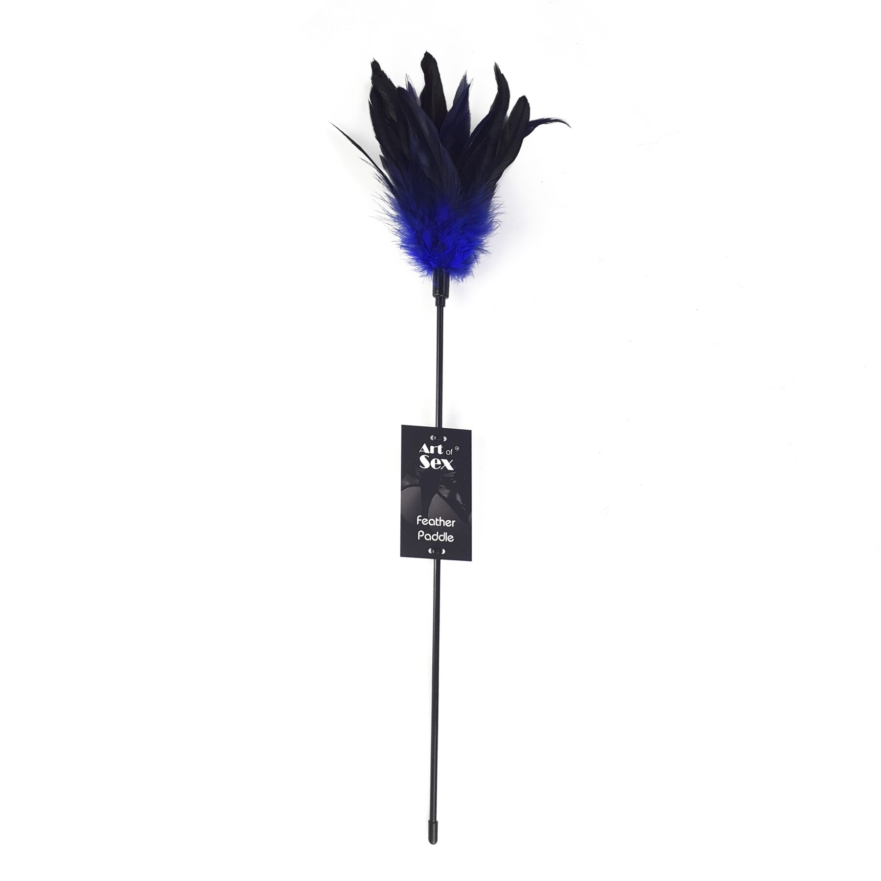 Лоскітка з пером півня Art of Sex, синя – Feather Paddle