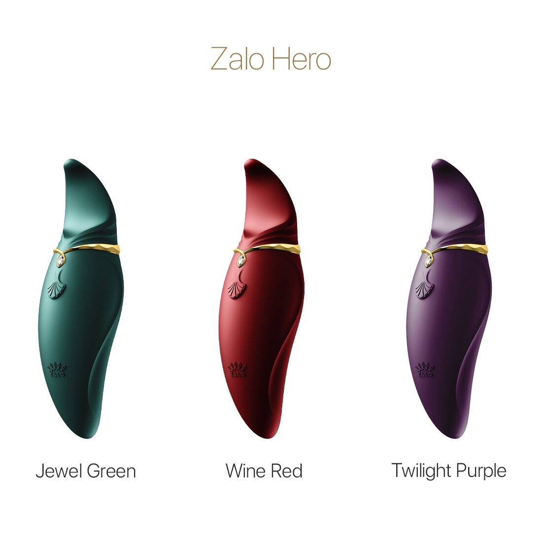 Вібратор 2в1 Zalo Hero Wine Red з кристалом Swarovski