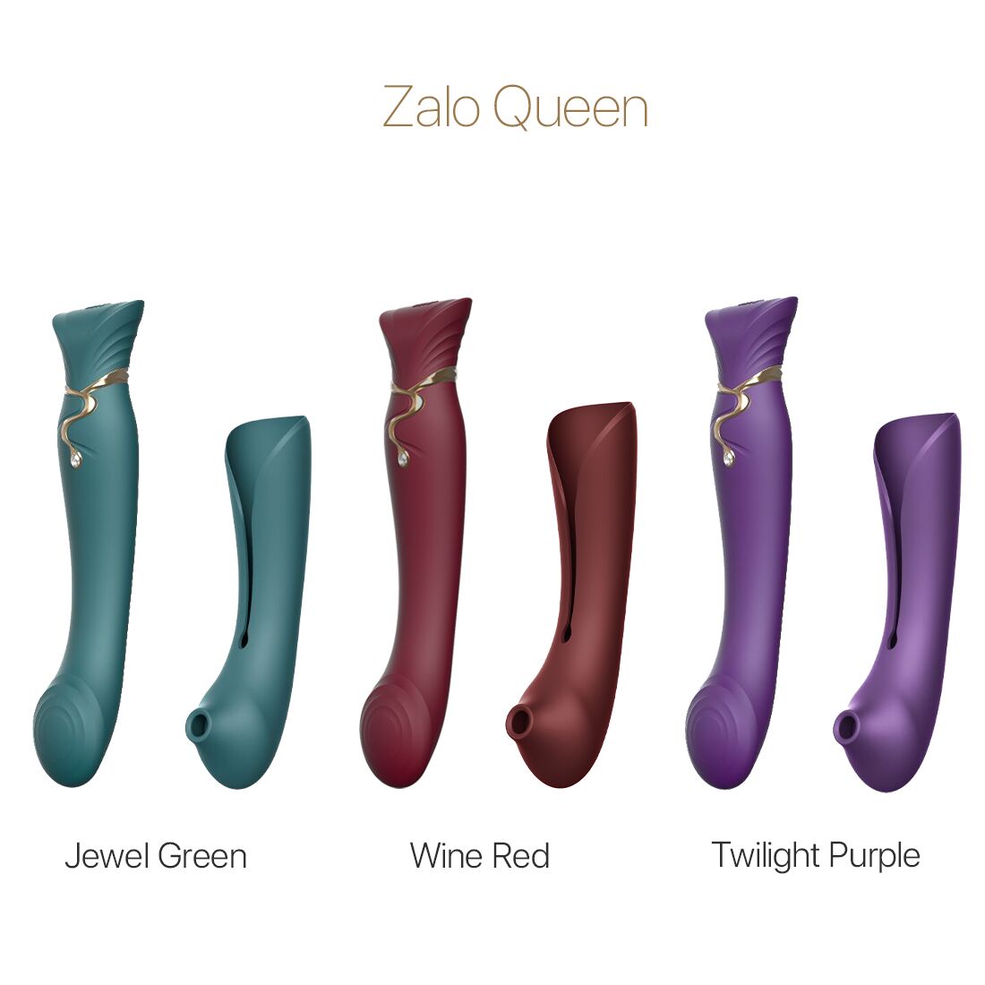 Смартвібратор Zalo Queen Set Twilight Purple з кристалом Swarovski