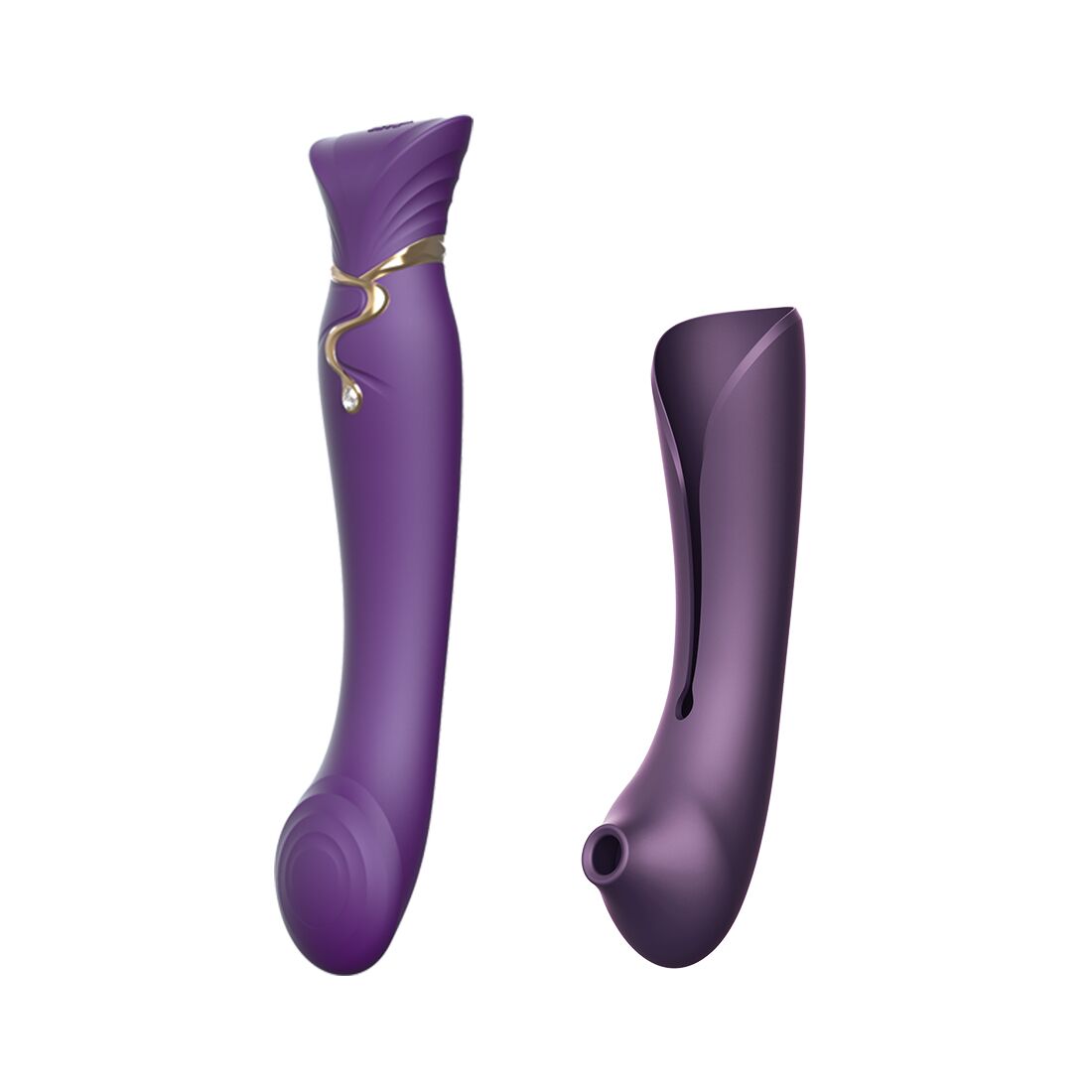Смартвібратор Zalo Queen Set Twilight Purple з кристалом Swarovski