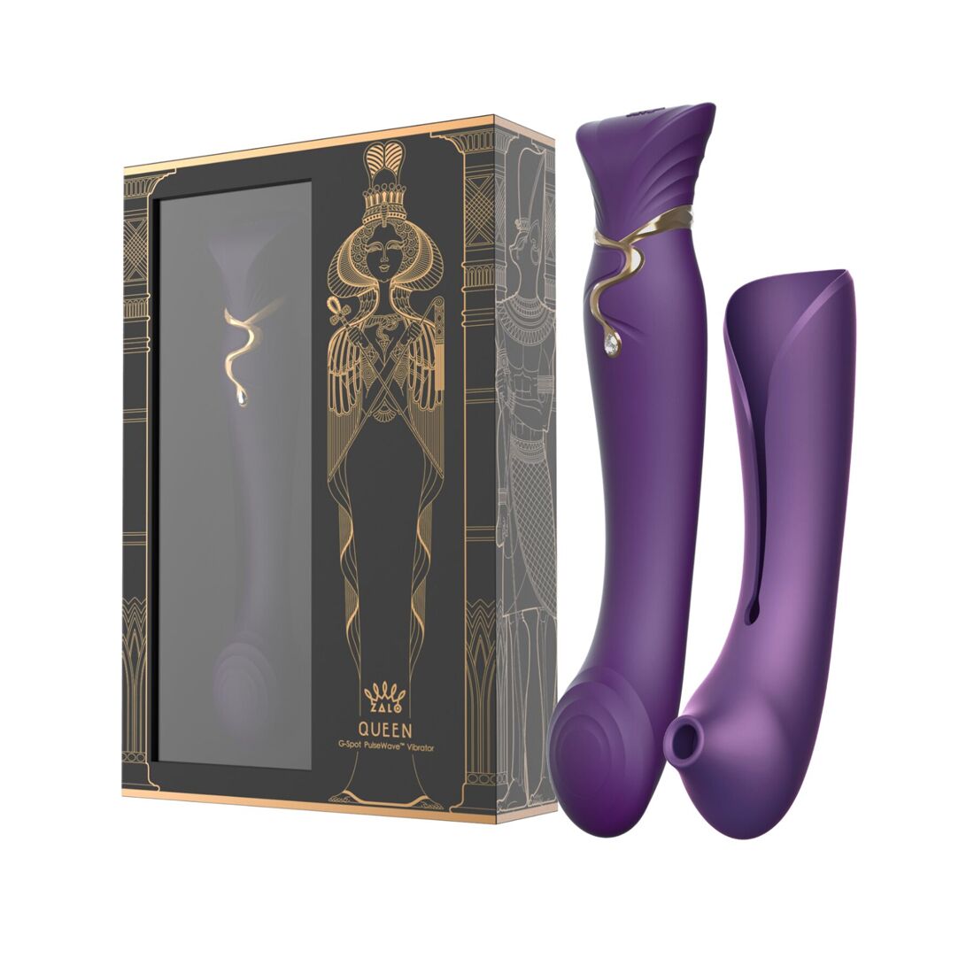 Смартвібратор Zalo Queen Set Twilight Purple з кристалом Swarovski