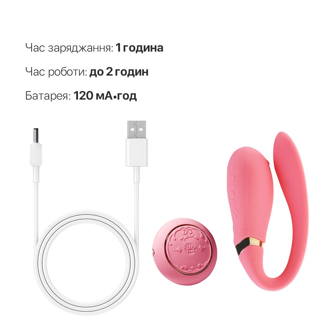 Смартвібратор Zalo Fanfan Rouge Pink з пультом ДК, 8 режимів