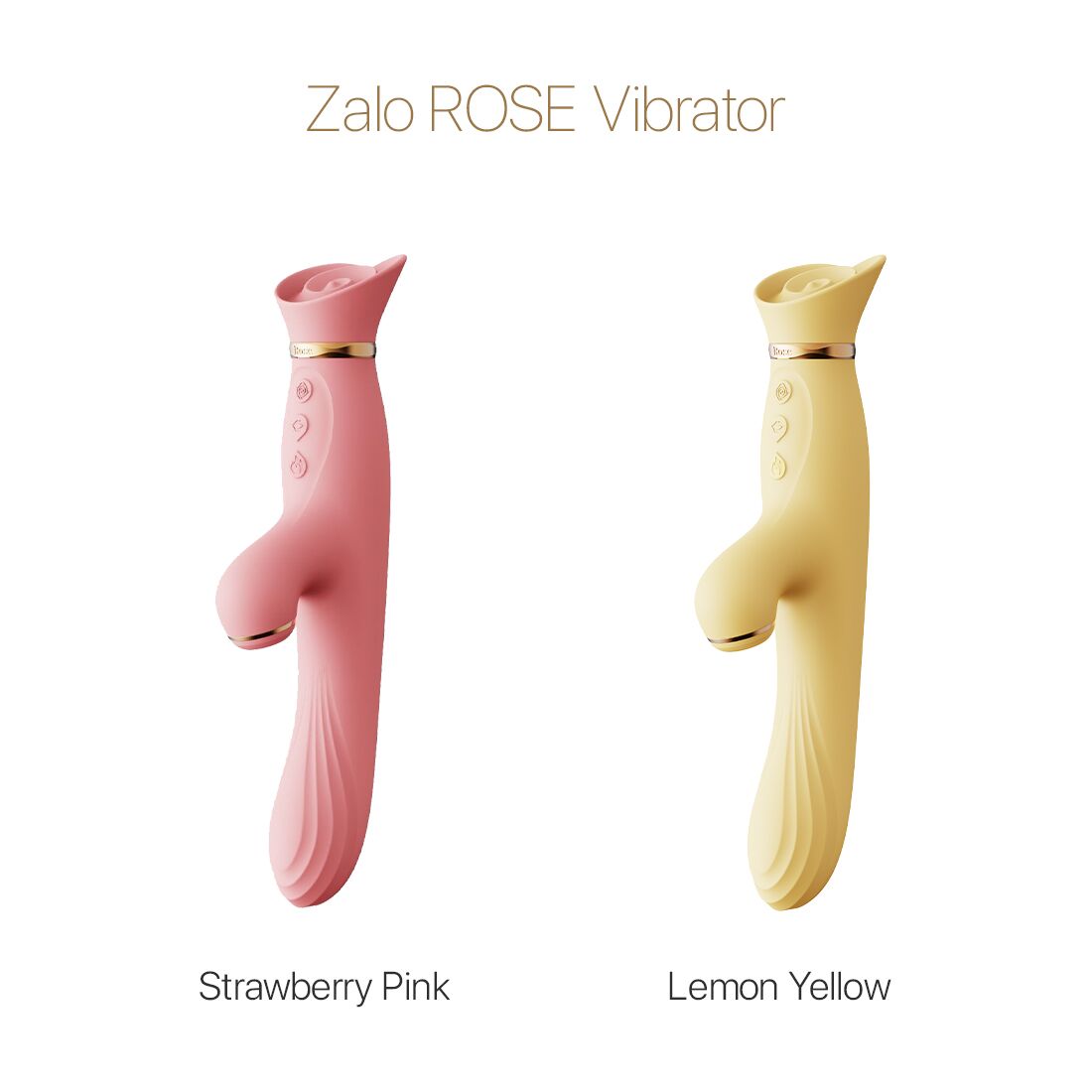 Вібратор з підігрівом та вакуумною стимуляцією клітора Zalo - ROSE Vibrator Strawberry Pink