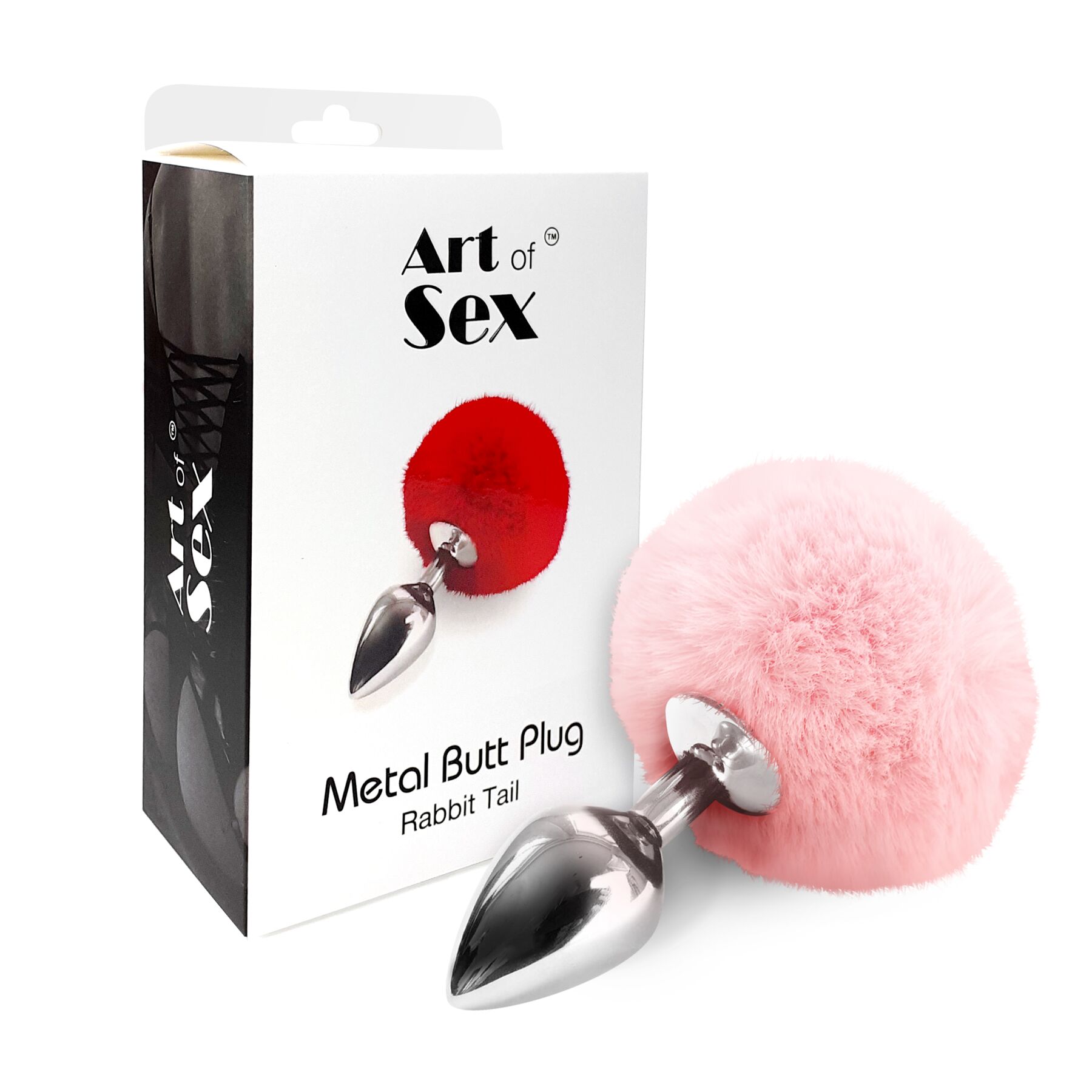 Металева пробка Art of Sex з хвостиком, діаметр 3,4 см