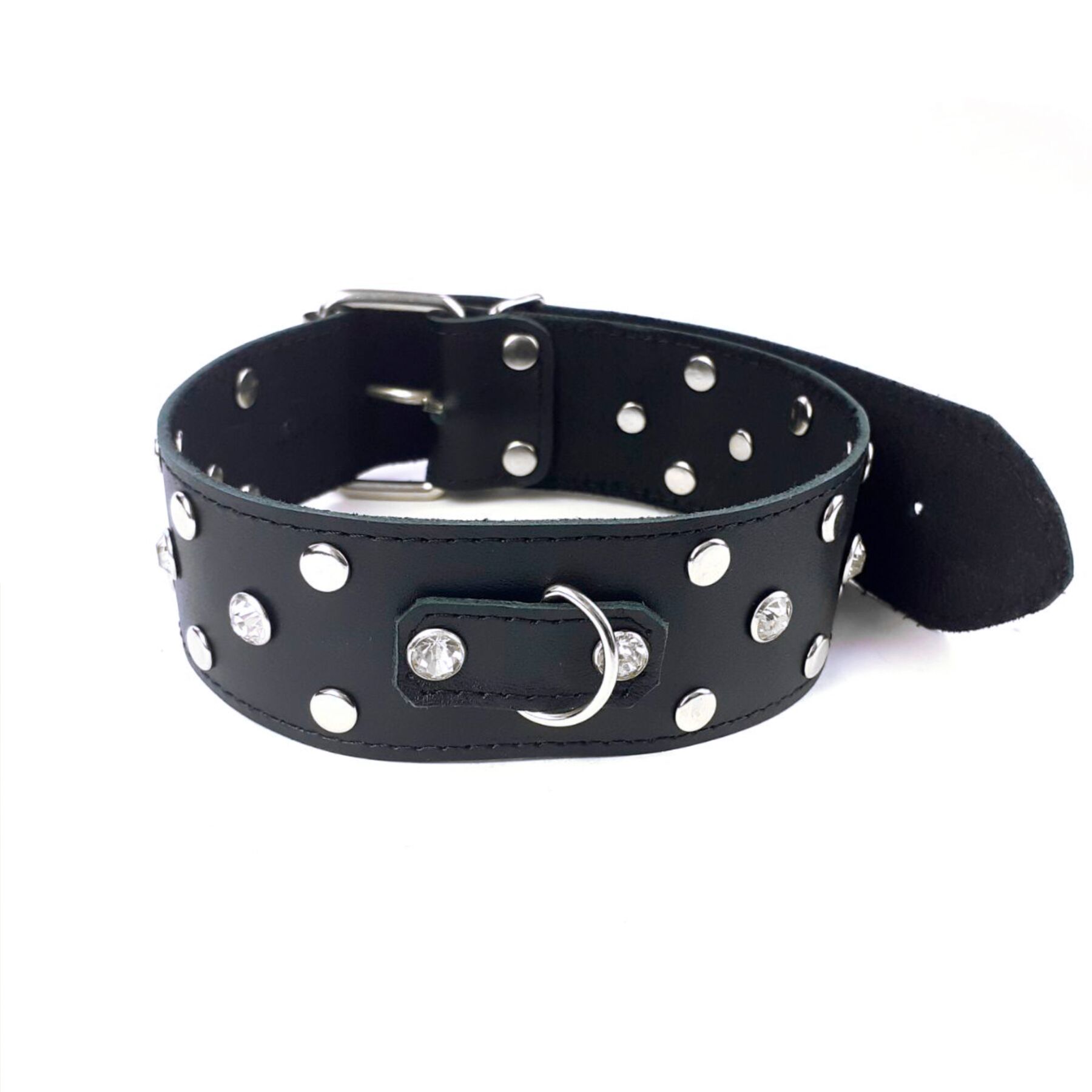 Нашийник Art of Sex - Jenna Collar з натуральної шкіри, чорний