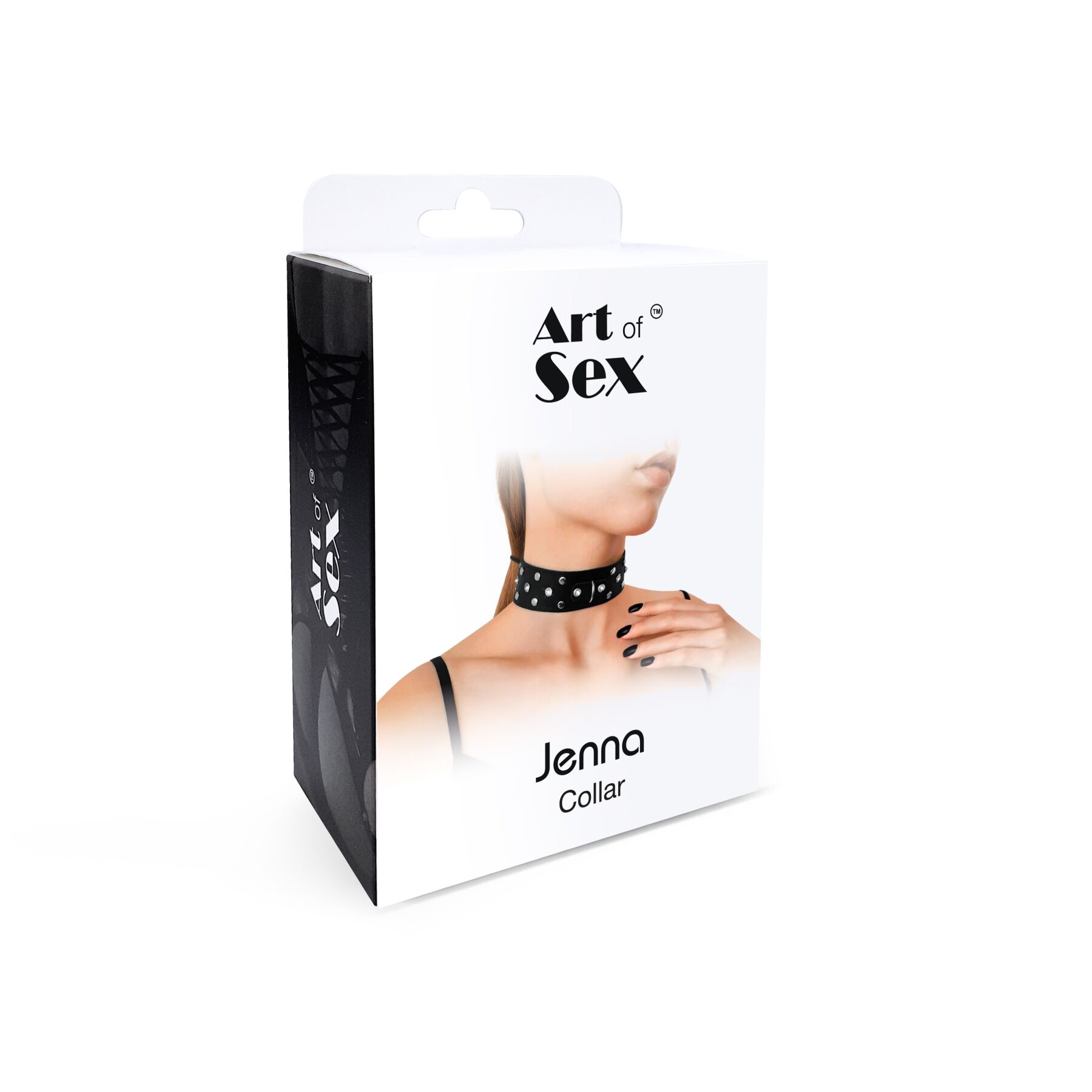 Нашийник Art of Sex - Jenna Collar з натуральної шкіри, чорний