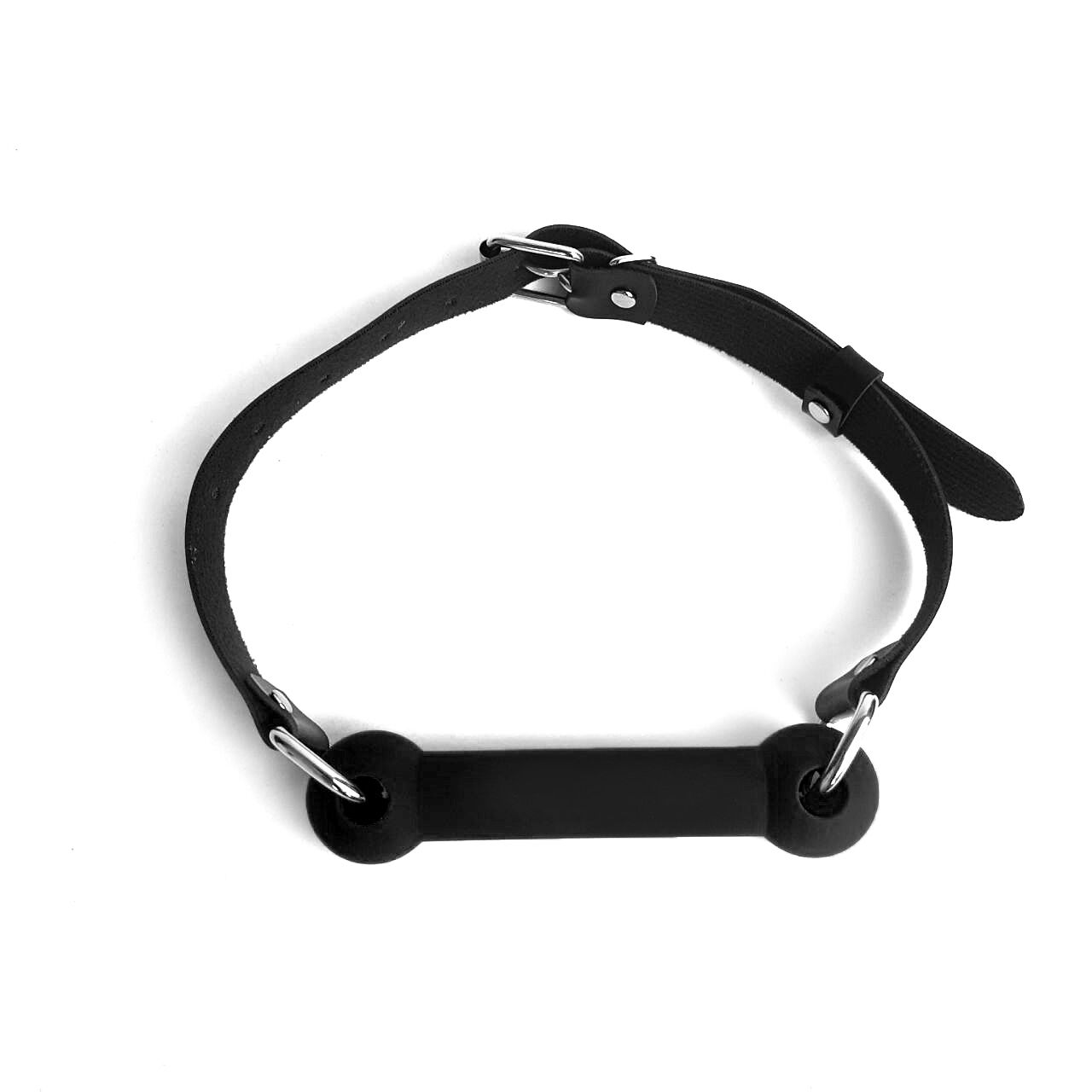 Кляп-палиця Art of Sex Gag Stick - Силікон і шкіра, чорний