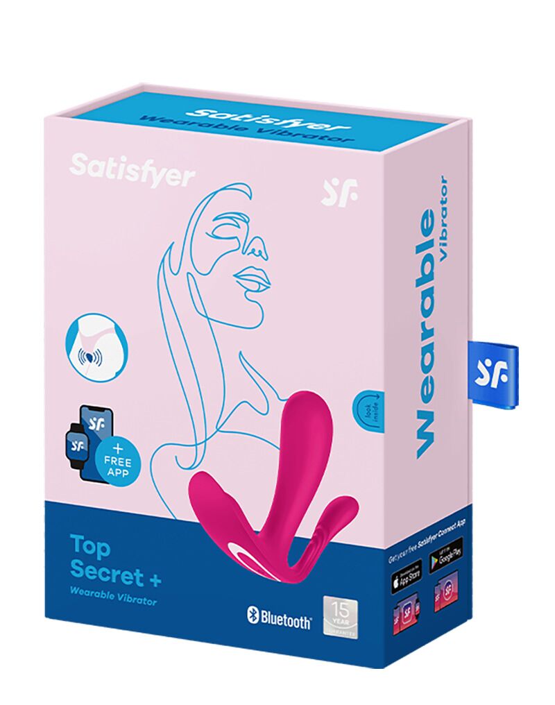Подвійний смарт-вібратор Satisfyer Top Secret+ Pink, водостійкий