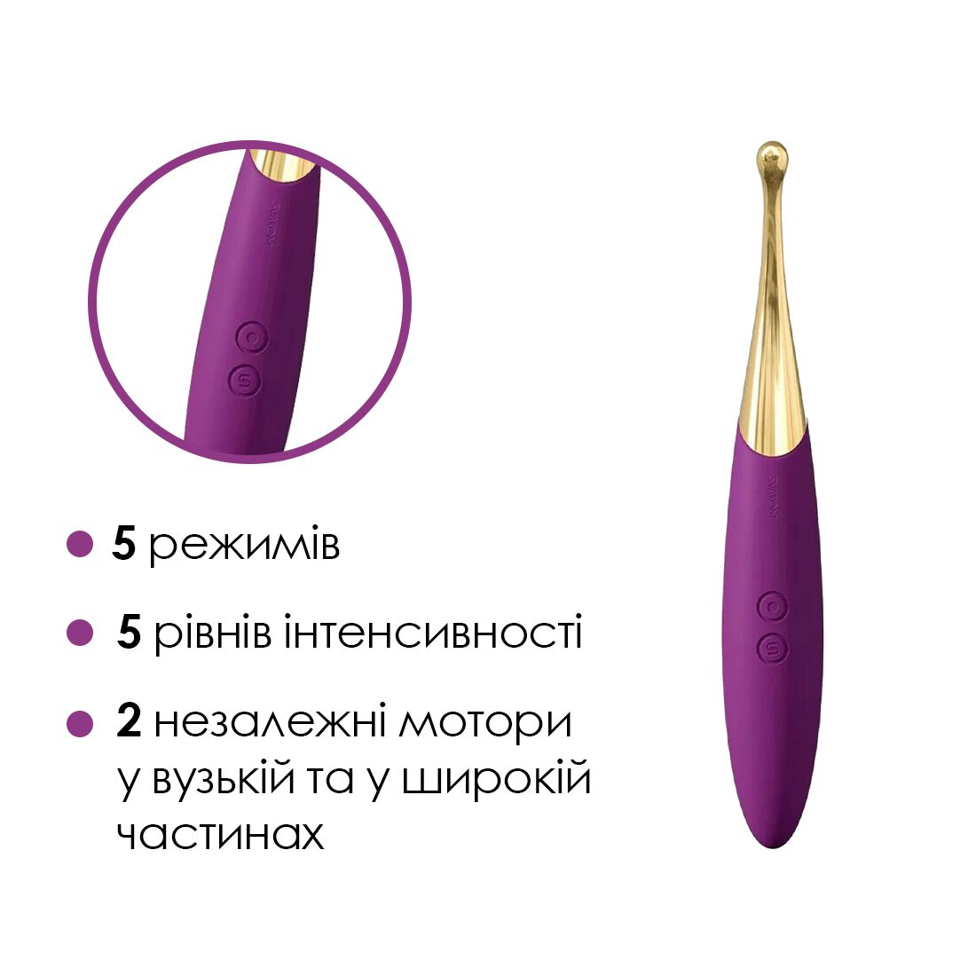 Універсальний вібратор Svakom Beatrice з 4 варіантами використання
