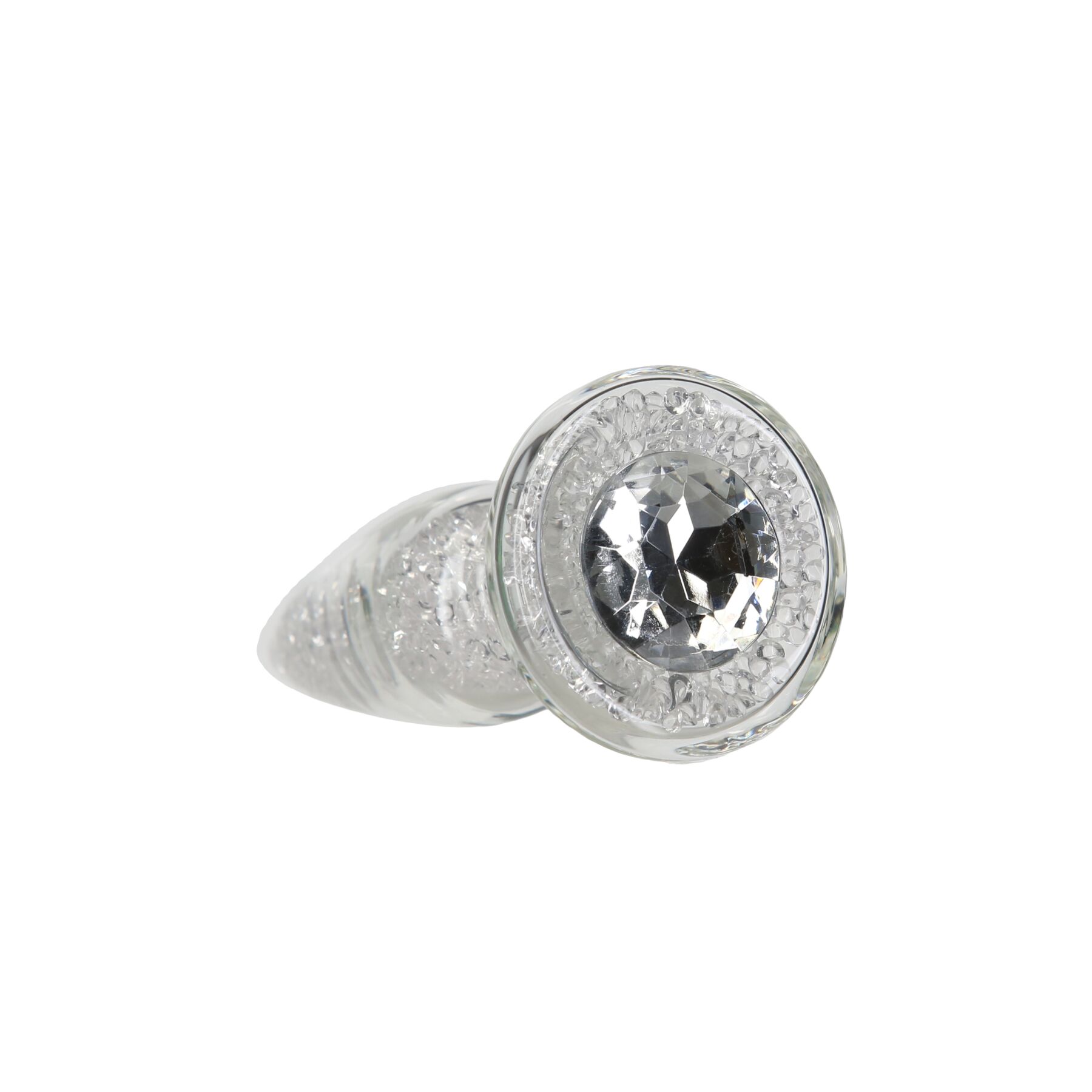 Pillow Talk Fancy Luxurious Glass Plug with Vibrating Bullet