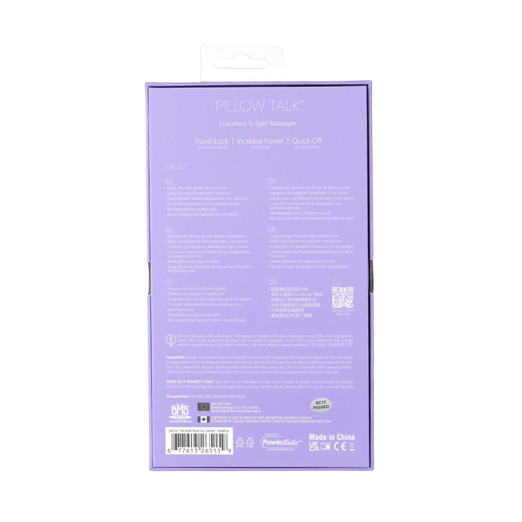 Розкішний вібратор Pillow Talk Sassy Purple Special Edition з Сваровскі