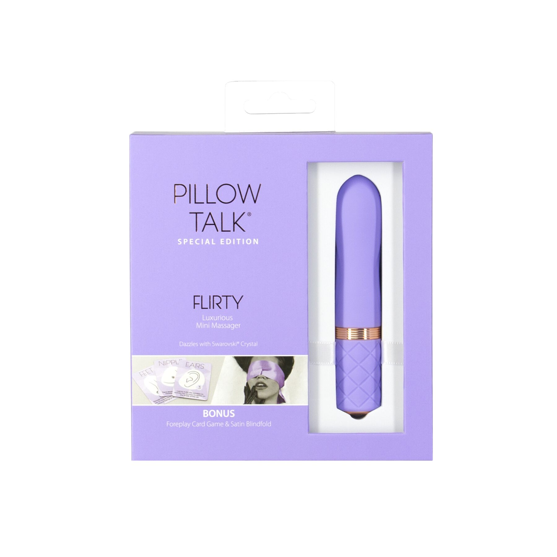 Розкішний вібратор Pillow Talk Flirty з кристалом Swarovski