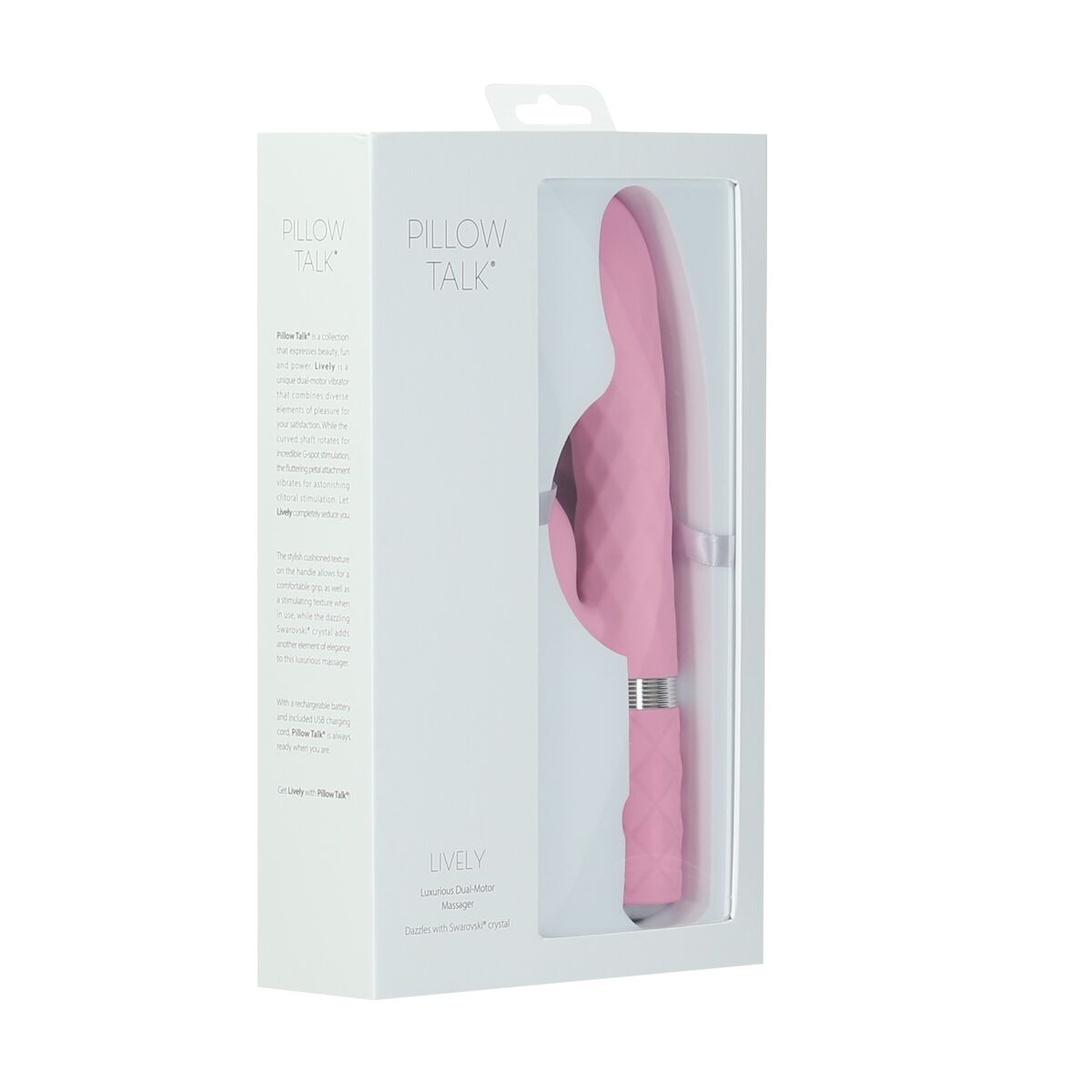 Розкішний кролик Pillow Talk Lively Pink з кристалом Сваровскі