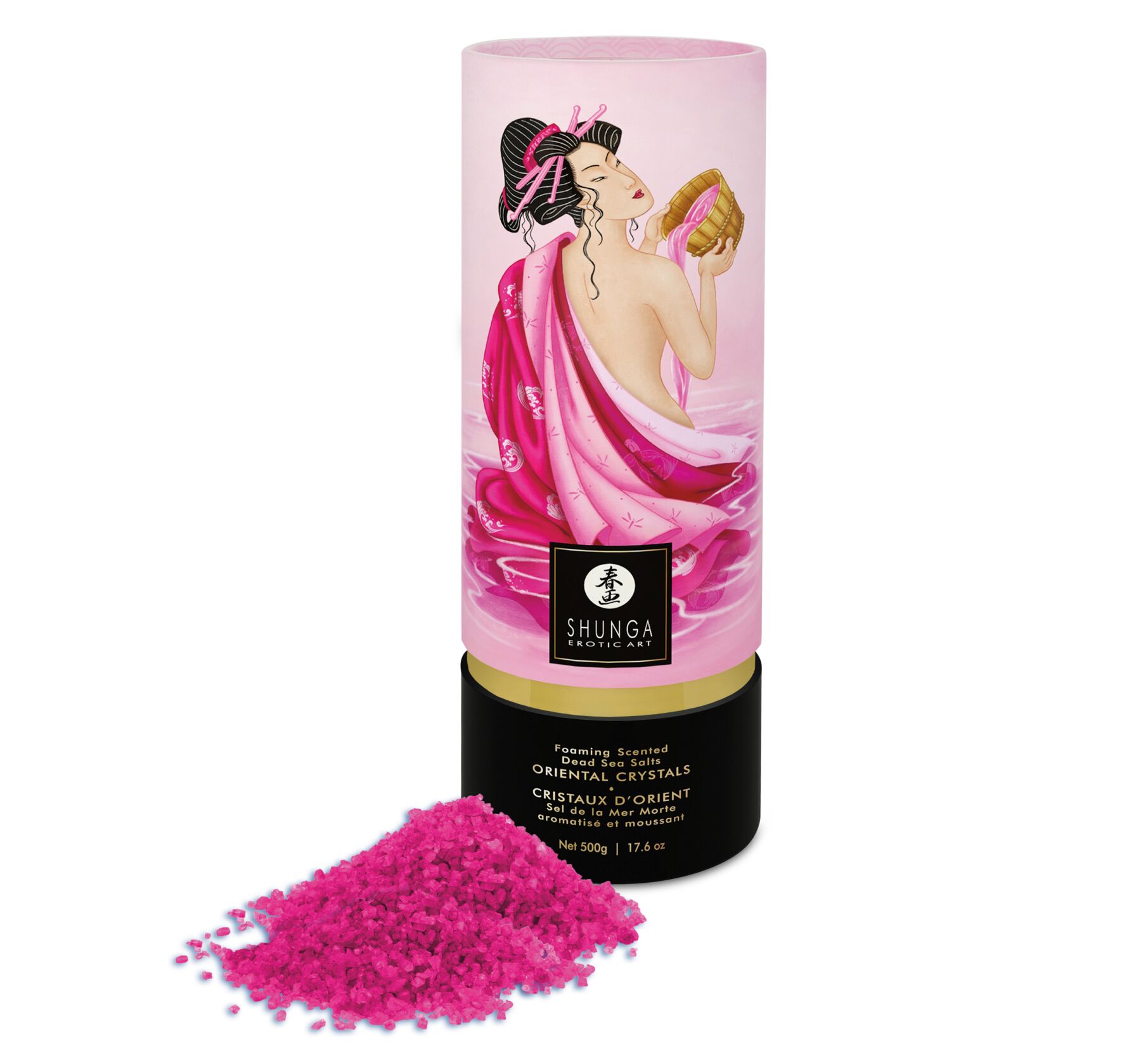 Пінлива сіль для ванни Shunga Rose Petal з Мертвого моря, 500 г