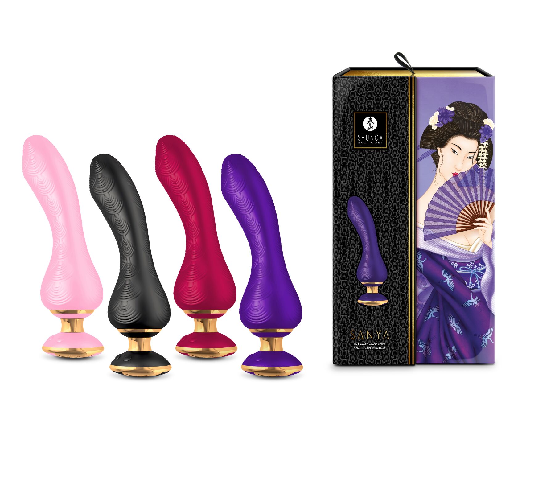 Вібратор Shunga Sanya Light Pink для точки G, гнучкий стовбур
