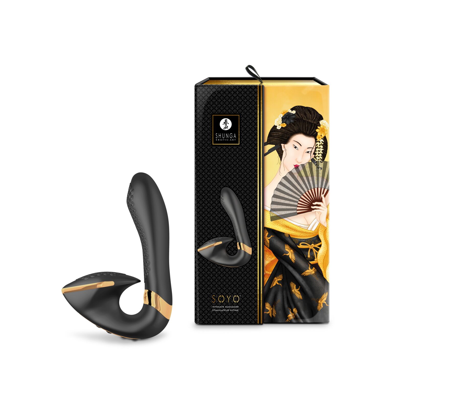 Інтимний вібратор Shunga Soyo Black - Водонепроникний