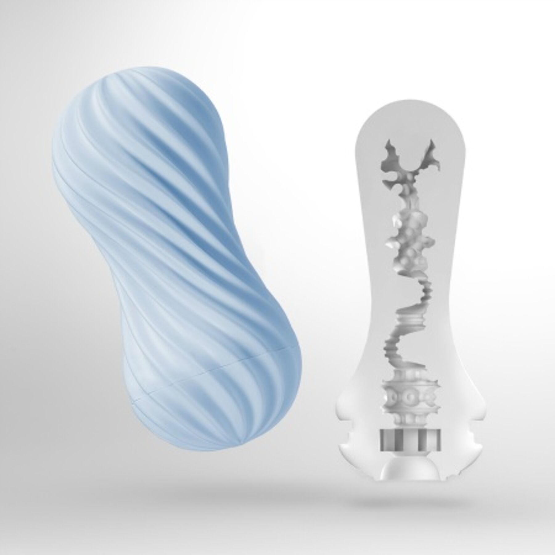 Мастурбатор Tenga FLEX Bubbly Blue з вакуумом та скручуванням