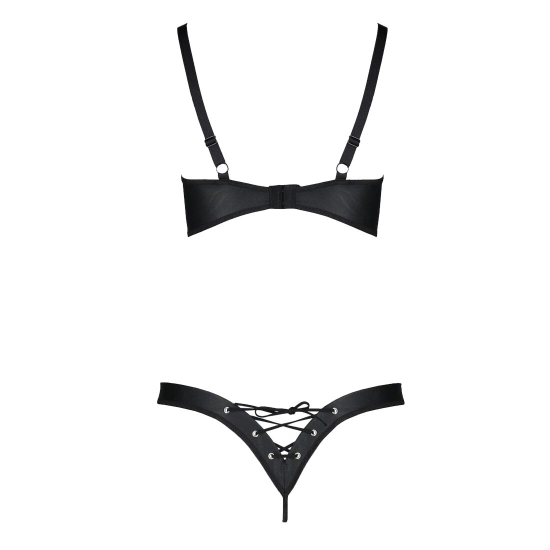 Комплект з екошкіри Passion CELINE BIKINI 6XL/7XL чорний