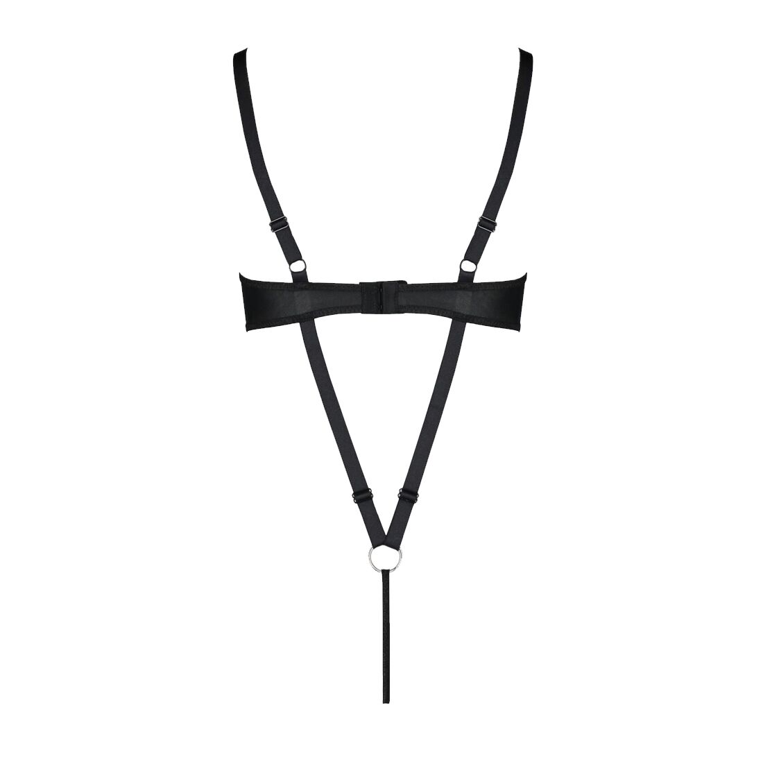 Боді з екошкіри Passion CELINE BODY 4XL/5XL, чорний, відкритий
