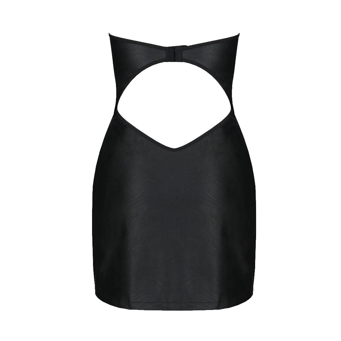 Мінісукня з екошкіри Passion CELINE CHEMISE 6XL/7XL, чорний