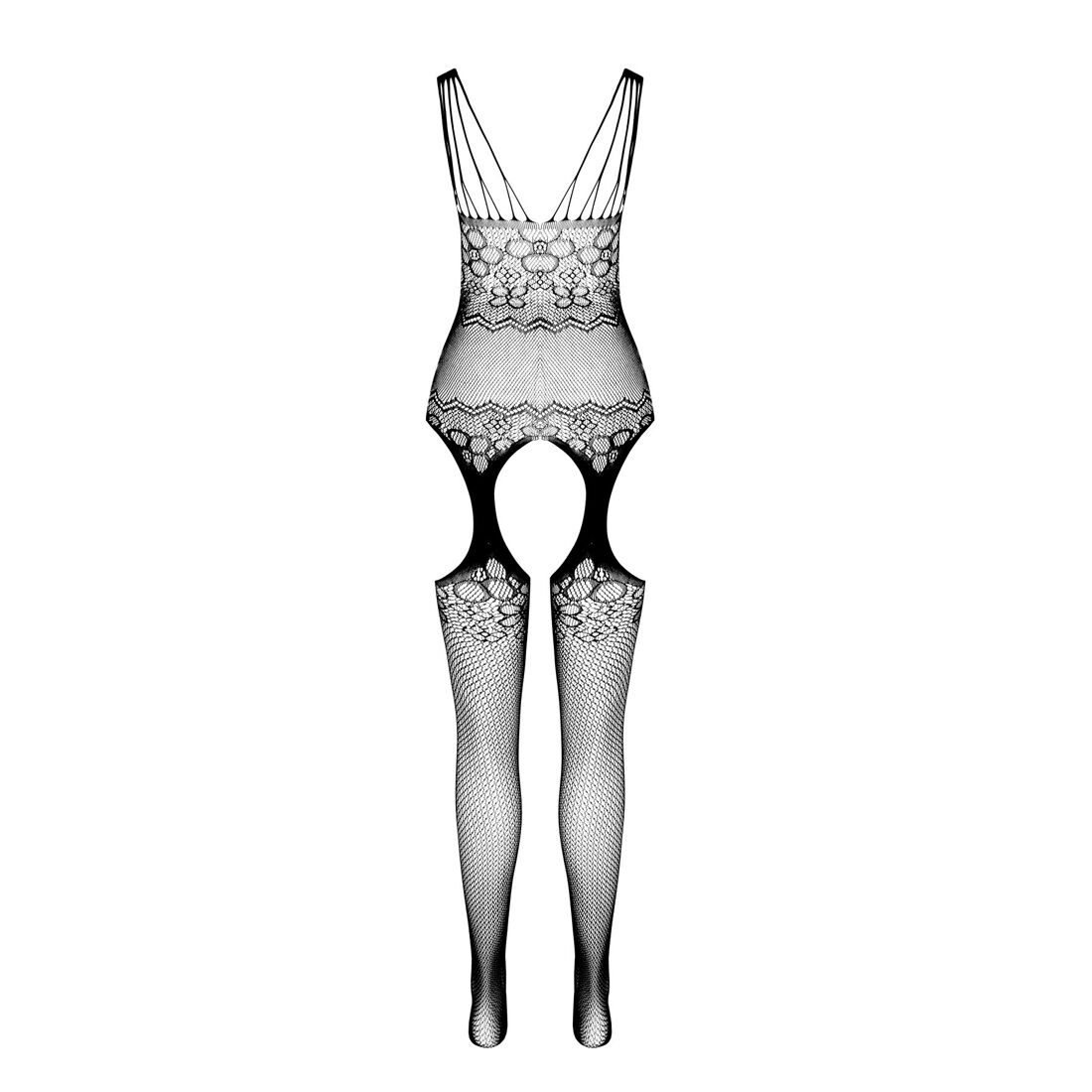 Бодістокінг Passion ECO BS004 Red з квітковим декором