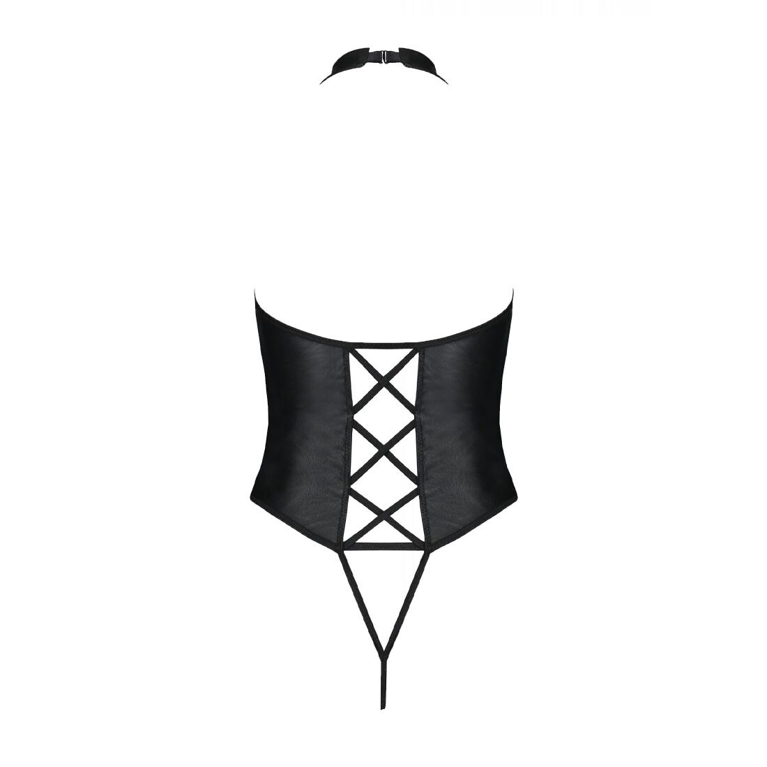 Боді з екошкіри Passion NANCY BODY 4XL/5XL чорний