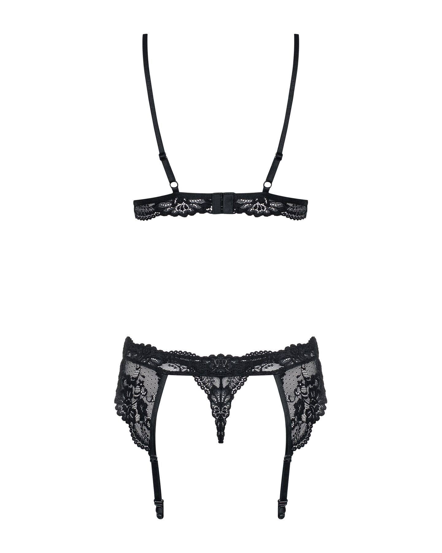 Мереживний комплект білизни Obsessive 810-SEG-1 S/M Black