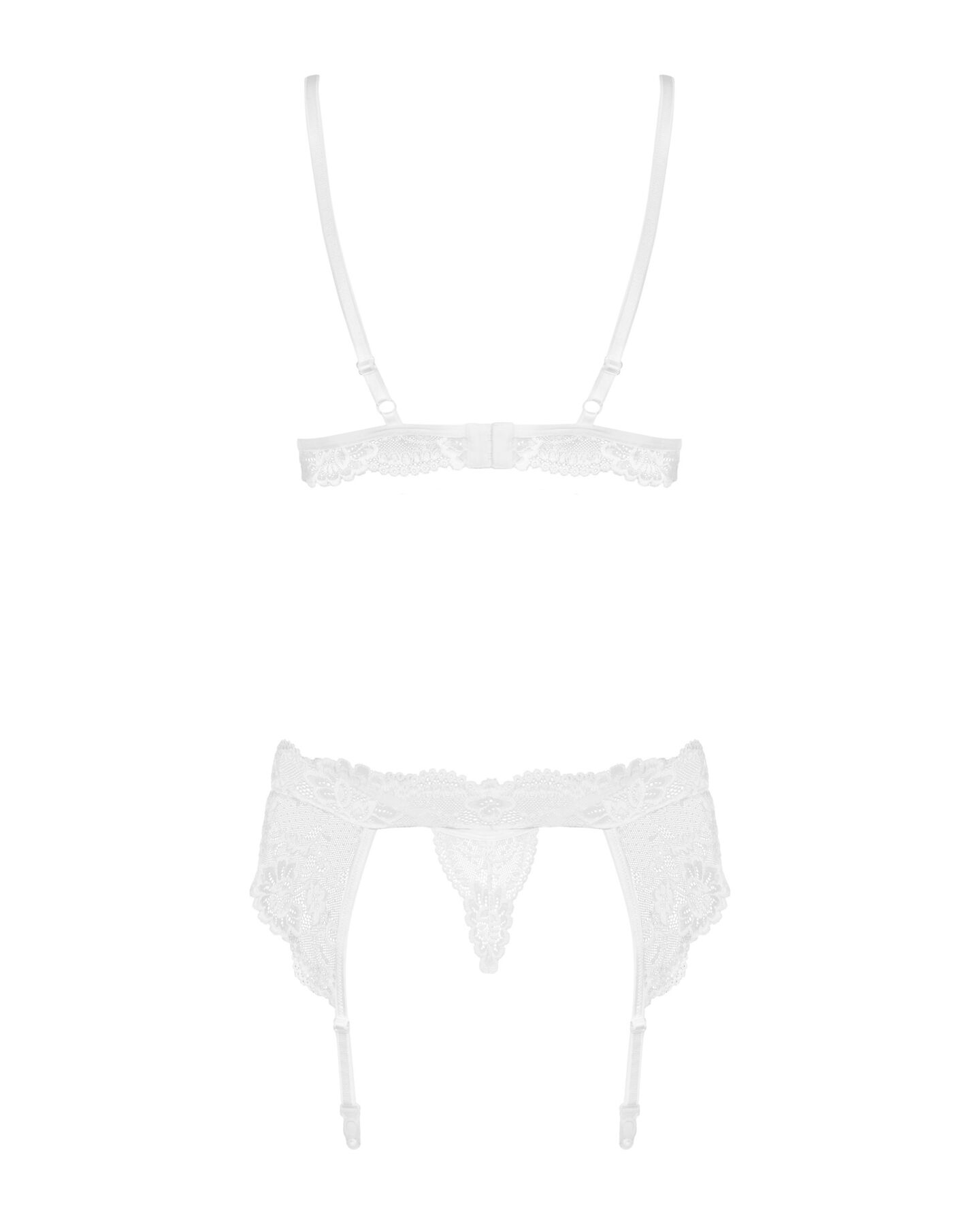 Мереживний комплект білизни Obsessive 810-SEG-2 S/M White