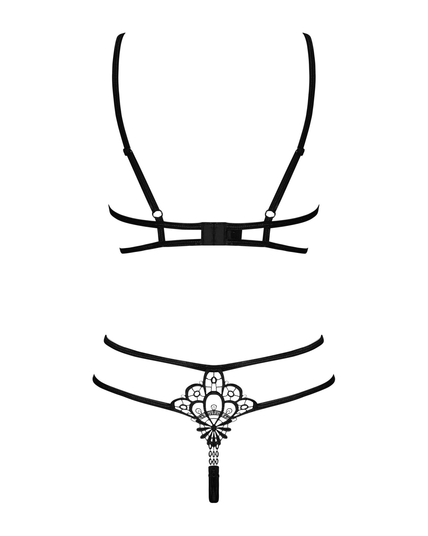 Еротичний комплект Obsessive Badossa 2-pcs L/XL, чорний