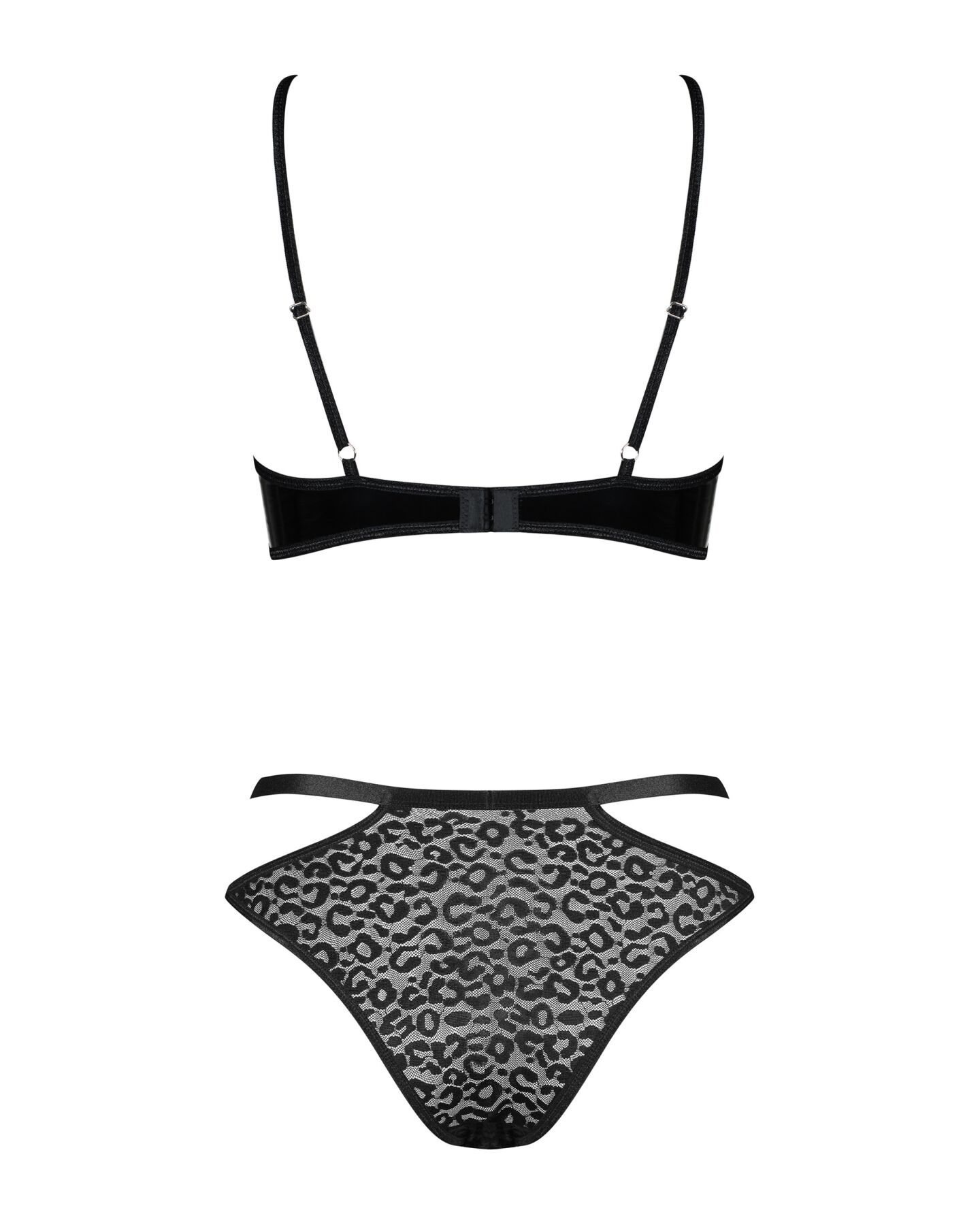 Еротичний комплект Obsessive Bagirela 2-pcs, латексний, L/XL, леопард