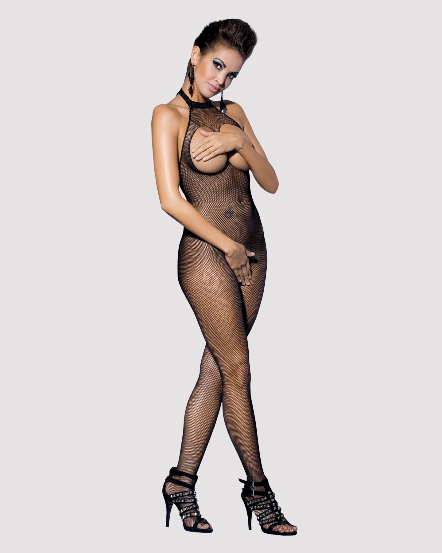 Бодістокінг Obsessive N101 з сітки, відкритий дизайн, S/M/L