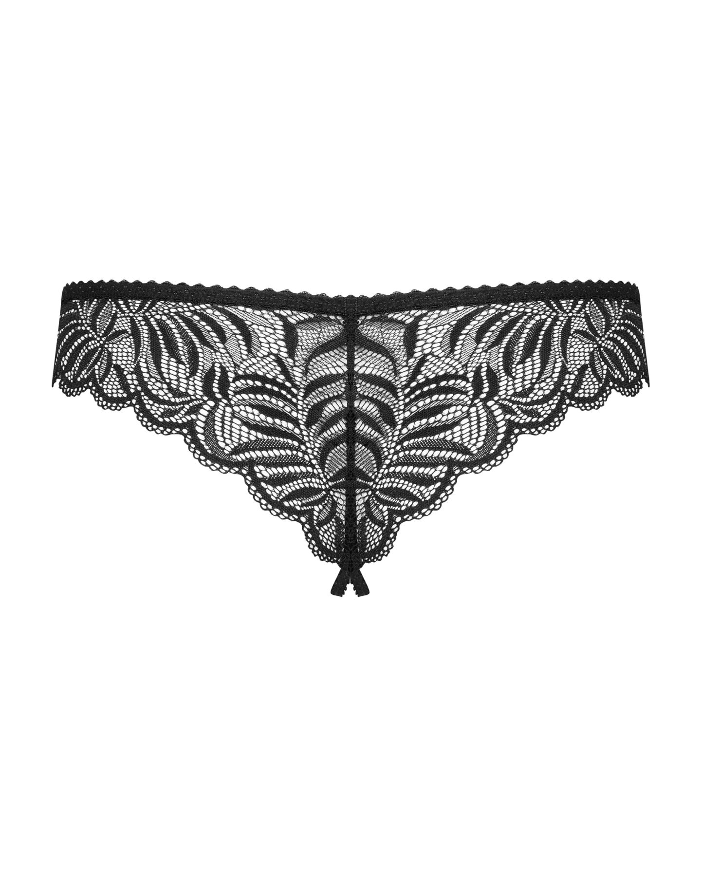 Мереживні танга Obsessive Contica з доступом, чорні L/XL