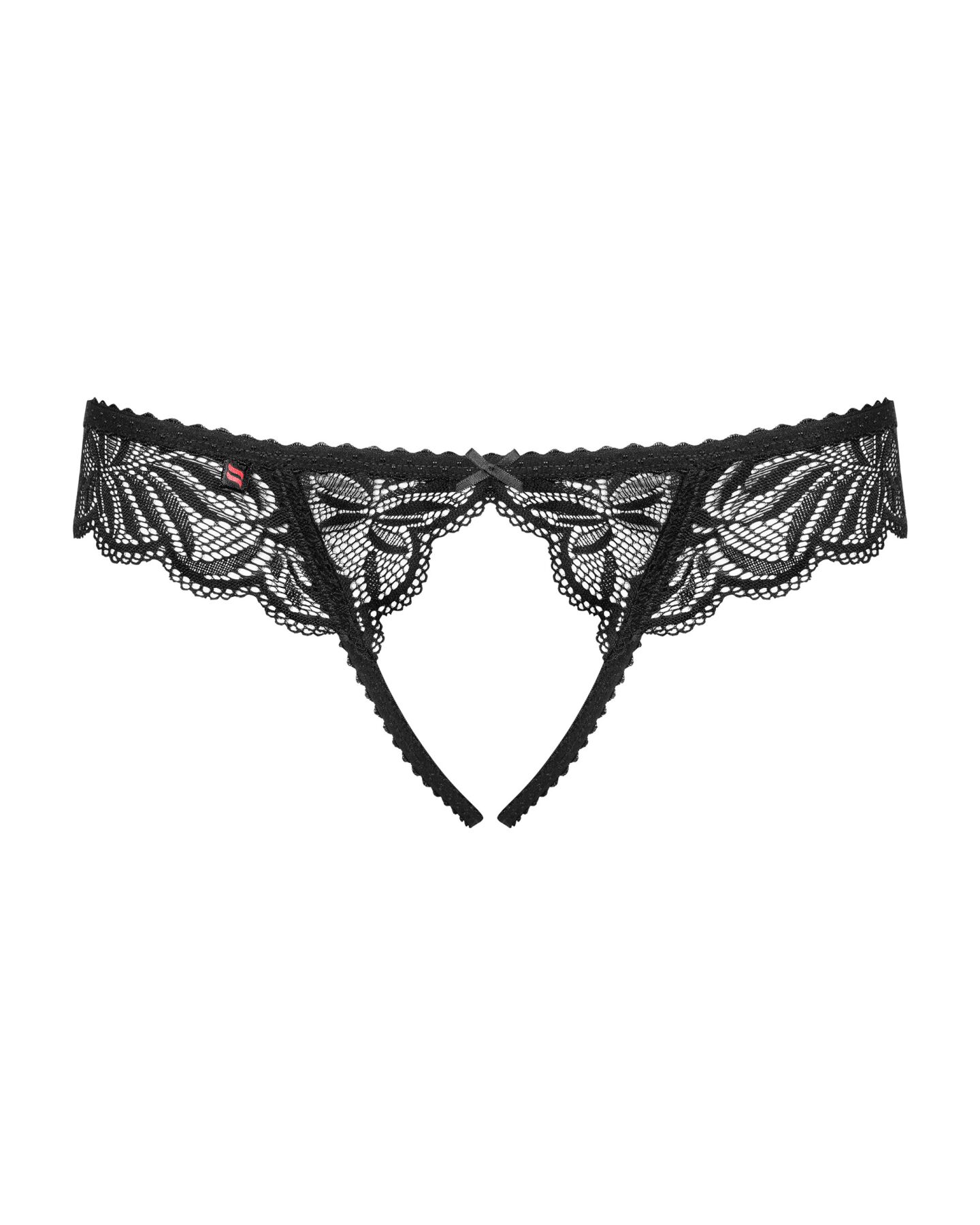Мереживні танга Obsessive Contica з доступом, чорні L/XL