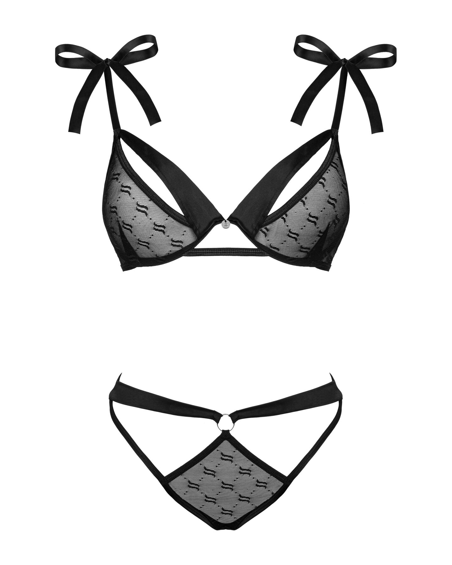 Napivprozoriy erotychnyy komplekt Obsessive Obsessivia, L/XL