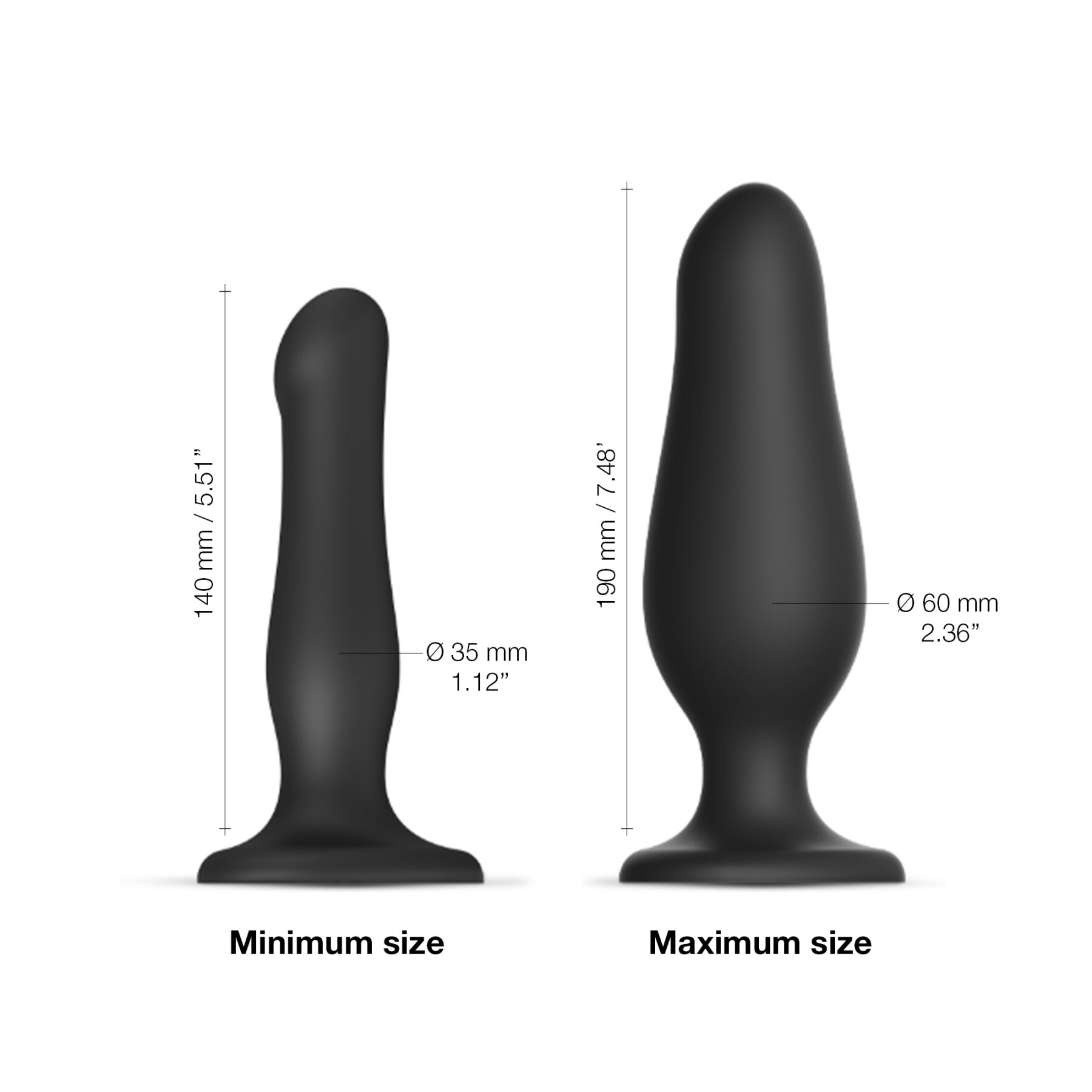 Надувний фалоімітатор Strap-On-Me з кулькою всередині, 6 см