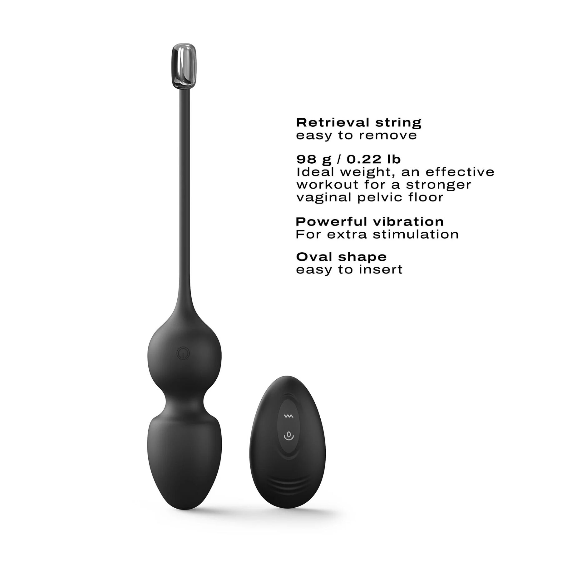 Вагінальні кульки Dorcel LOVE BALLS BLACK з пультом ДК, 10 режимів вібрації