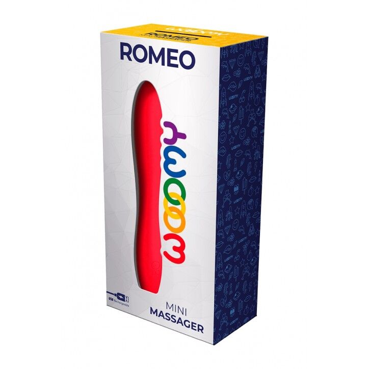 Мінівібратор Wooomy Romeo, потужний, 10 режимів роботи