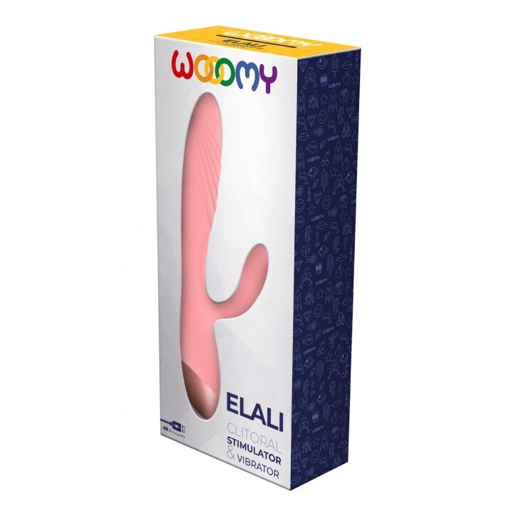 Вібратор-кролик Wooomy Elali, рожевий, 18 см, медичний силікон