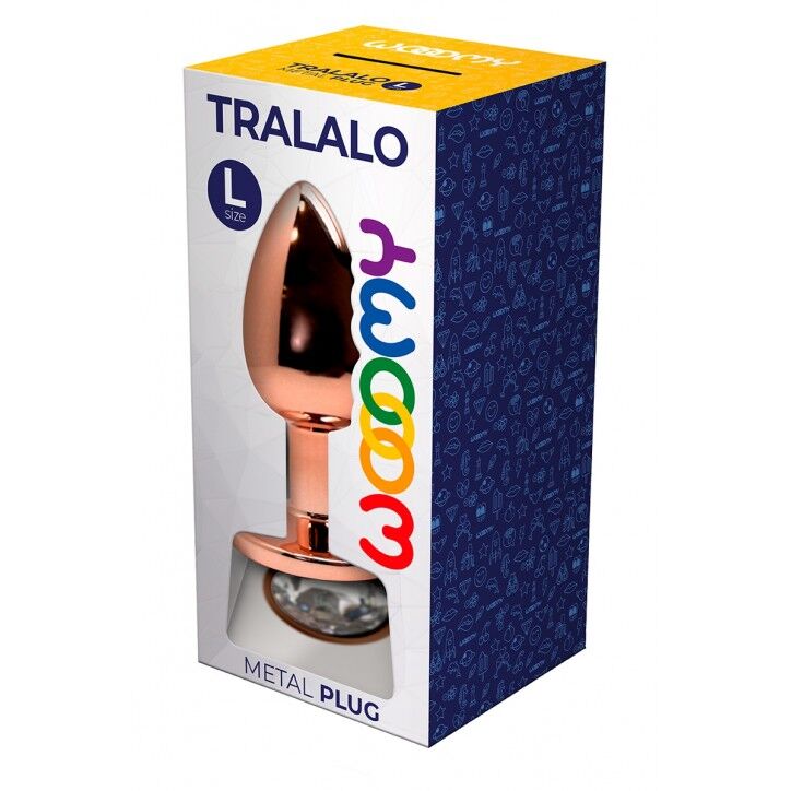 Металева пробка Wooomy Tralalo Rose Gold, розмір L, 9 см