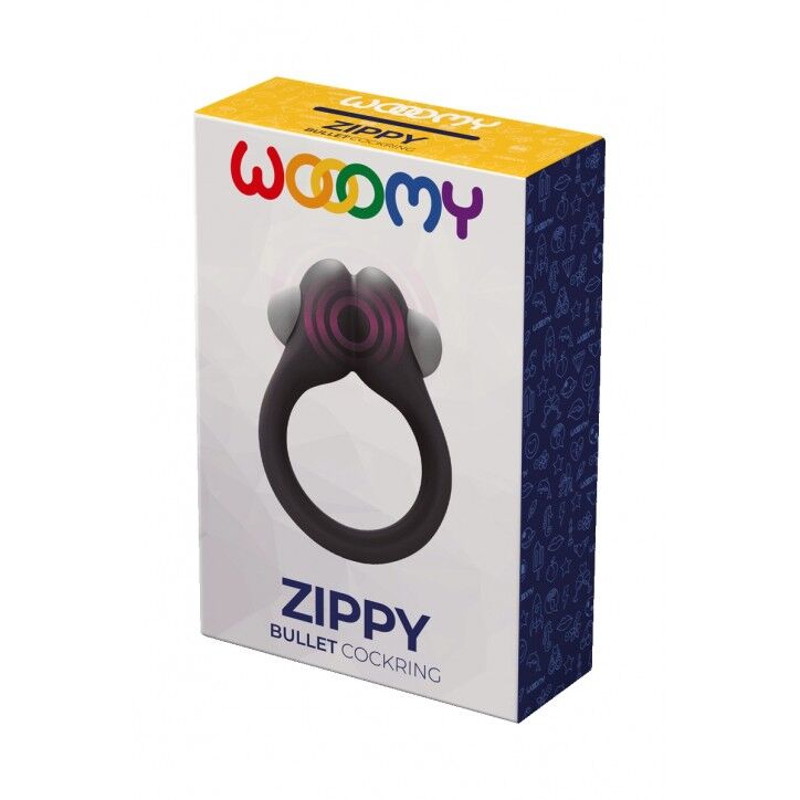 Ерекційне віброкільце Wooomy Zippy, 1 режим, діаметр 3-4,2 см