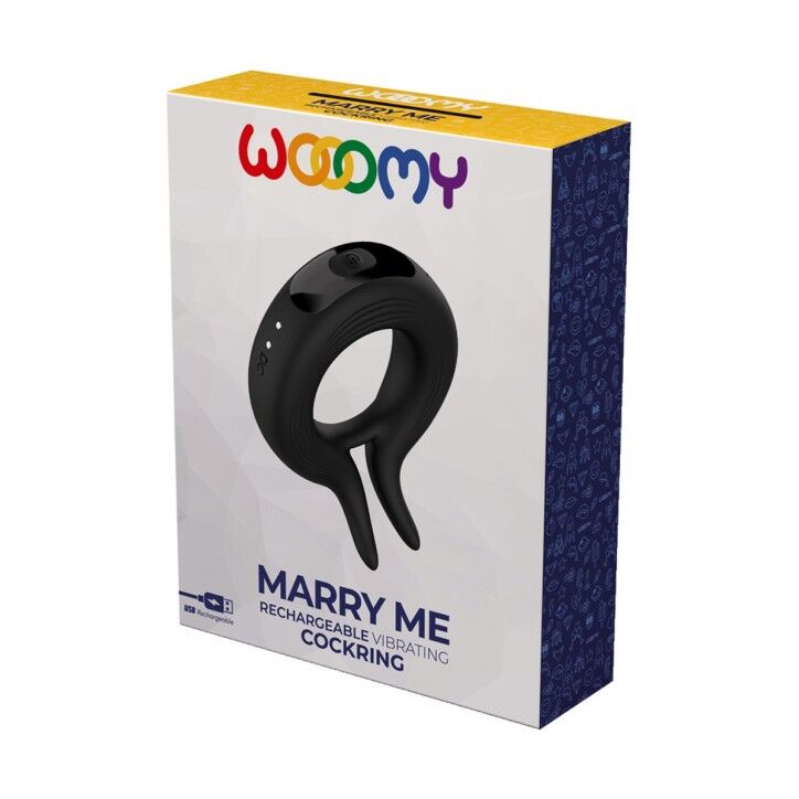 Інтимне віброкільце Wooomy Marry Me, перезаряджувальне, 10 режимів