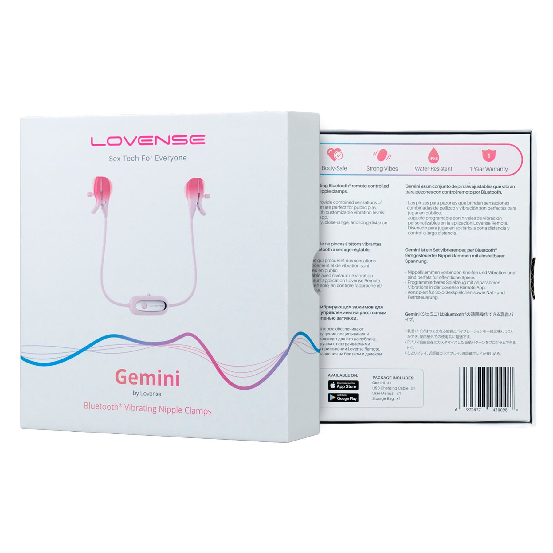 Смарт-вібратор для грудей Lovense Gemini з регулюванням
