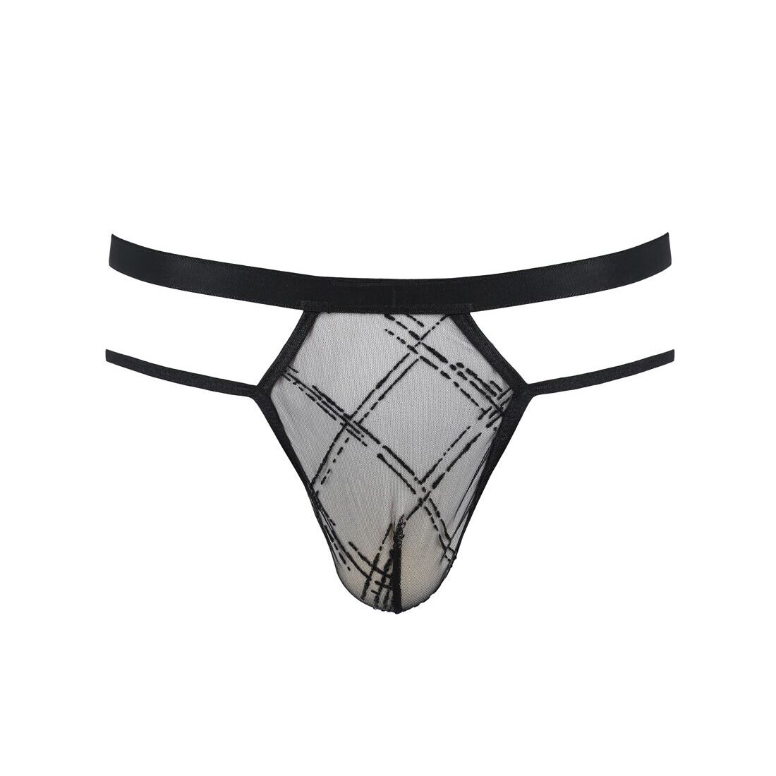 Чоловічі прозорі стринги Passion 029 THONG COLLIN L/XL Black